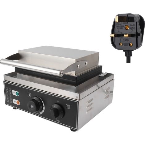 Gaufrier professionnel 5 trous double face chauffante inox antiadhésif machine à donuts prise UK 220V (1/5)