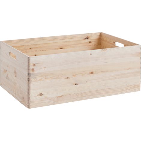 Zeller Scatola di Stoccaggio Naturale 60x40x24 cm Legno FSC