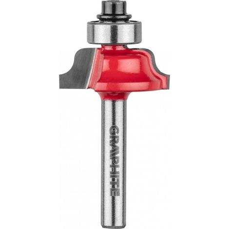 Fresa con forma y rodamiento, decorativa, HM, 25,7 x 9,7 mm, vástago de 6 mm (1/2)