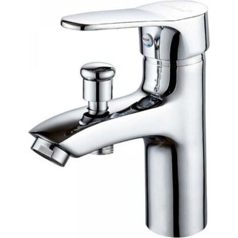 Robinet baignoire robinet monotrou à double usage chaud et froid Alliage Mitigeur de douche, robinet salle bain douche Mitigeur thermostatique de baignoire (1/5)