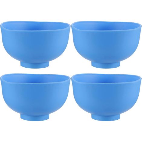 Lot de 4 bols mélangeurs dentaires pratiques pour plâtre, destinés aux cabinets dentaires.-12X12cm-Blue (1/3)
