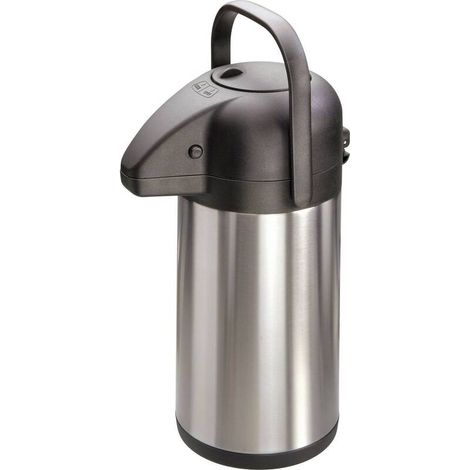 [NEUWERTIG] B-Ware Mato Thermokanne Edelstahl schwarz 1,9l Pump-Isolierkanne für Getränke 350mm (1/2)