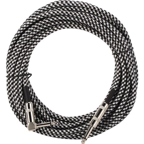 Câble Guitare Basse 10m pour Effets, Enceintes et Connexions Audio d'Instruments de Musique (1/5)