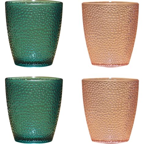 Verre À Boisson - En Plastique Résistant - Empilable - Pour Jus Boissons Cocktails - Lot De 4 (1/5)
