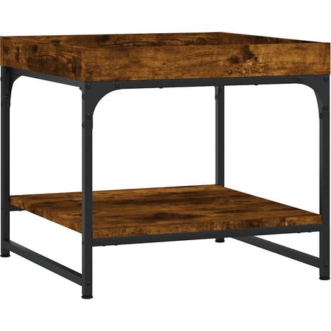 Maison Exclusive - Tavolino Salotto Rovere Fumo 49,5x49,5x45 cm Legno Multistrato