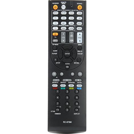 Ersatzfernbedienung RC-879M, kompatibel mit den AV-Receivern ONKYO TX NR535, TX sR333, HT R393 und HT s3700 (1/5)