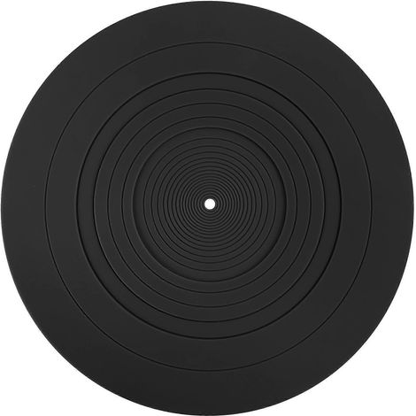 295 mm Silikon-Plattenspielermatte, vibrationsdämpfend, Ersatz-Audiozubehör für LP-Plattenspieler (B) (1/5)