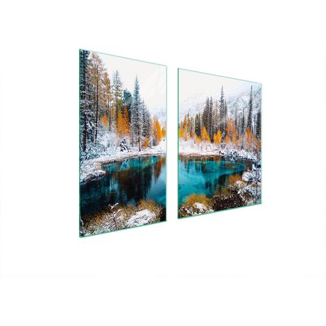 GLASPLATTE und SCHNEIDEBRETT 100x52 ANSICHT