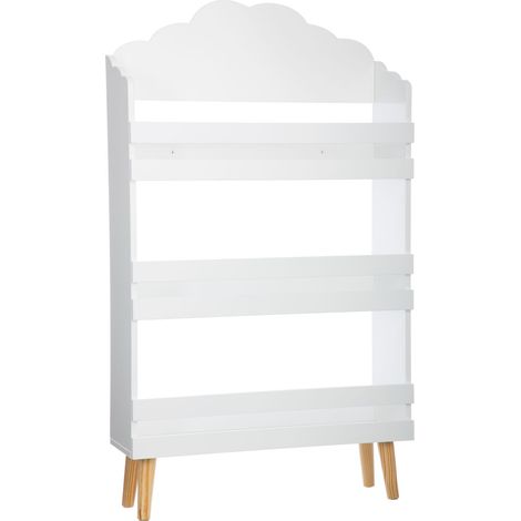 Atmosphera – Bibliothèque enfant 3 niveaux MDF – Dimensions L. 58 x l. 18 x H. 100 cm – 3 étagères pour rangement optimisé
