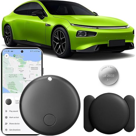 GPS Car Tracker, Bluetooth GPS Object Locator Compatible with Google Find Hub(Android), Smart Hidden Tag Tracker GPS Tracker without Extra Charge for Suitcases/Wallets/Keys/Bags (1/5)