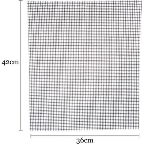 3pcs antiadhésif grille de barbecue grille tapis de cuisson à haute température résistance vapeur tapis (36X42CM) (1/4)