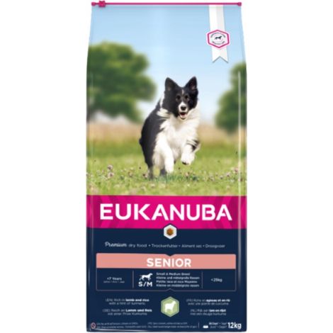 EUKANUBA cibo secco per cani anziani PICCOLA MEDIA RAZZE AGNELLO RISO 12 kg