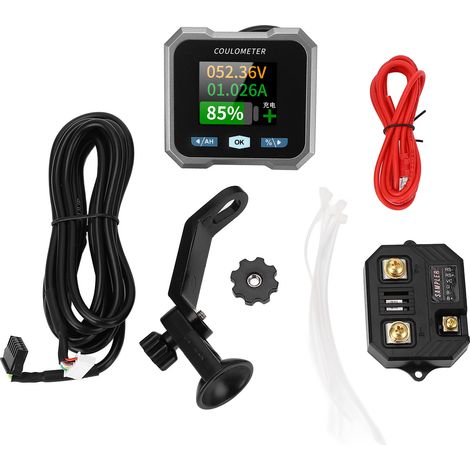 Monitor intelligente per batteria Bluetooth ad alta precisione e impermeabile con shunt per moto, tricicli, camper, 10-100V 50A. (1/5)