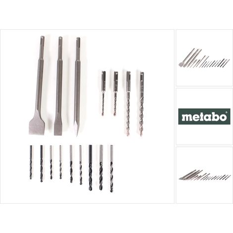 Metabo Zubehörset SP 16-teilig Meißel Holz Metall und Steinbohrer Bau 624637000 (1/5)