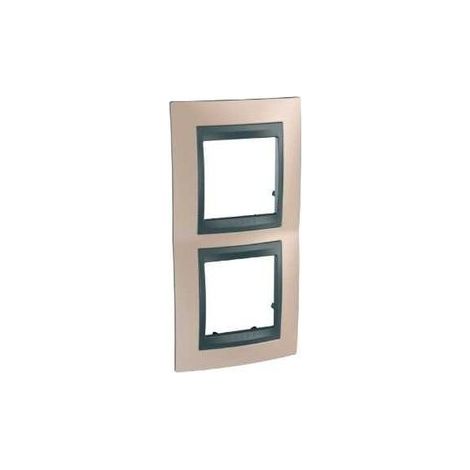 Placa de interruptor Schneider Electric Unica Top 4 módulos vertical