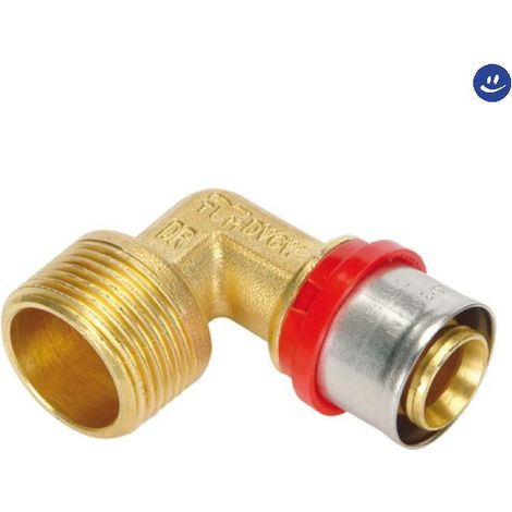 Tiemme - Raccordo curvo/gomito femmina per multistrato a pressare acqua ø20 - 1/2" COMPACT