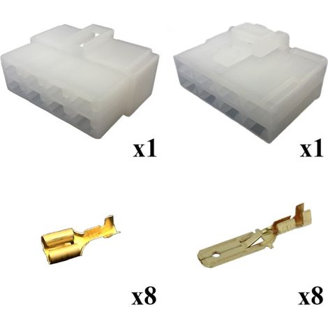 Kit Connettore Series 250 Faston 6 Maschio Femmina 8 Vie