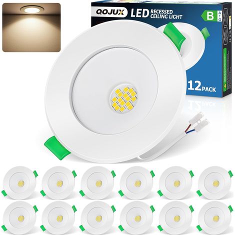 Lot de 12 Spots LED Encastrables Classe B Blanc Neutre,Trou 68-80mm (1/5)