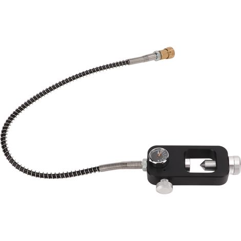 Fülladapter für Tauchflaschen mit Manometerschlauch, aus robuster Aluminiumlegierung, tragbar und rostfrei. Füllstation für Tauchflaschen. (1/5)