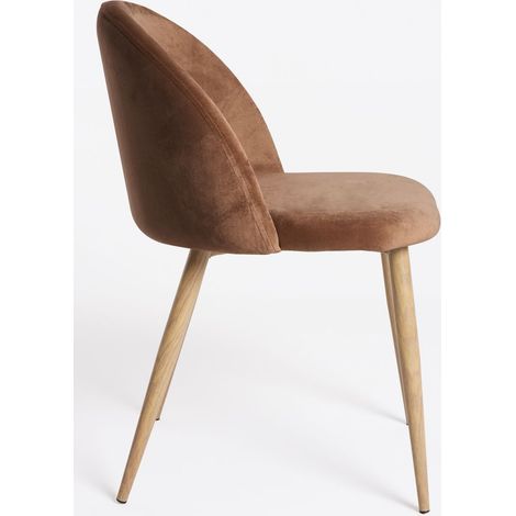 Packs Sillas Comedor - Pack 4 Sillas Vint Terciopelo - Marrón