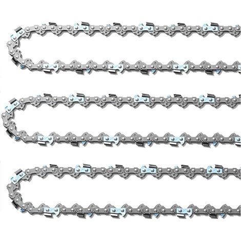 Catena per motosega 3 pezzi Catene per motosega da 30 cm 3/8" 46 maglie di trasmissione 1,1 mm a basso contraccolpo compatibile con Dolmar, Makita (1/5)