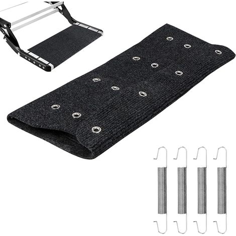 LALAGO 1 Pièce Tapis de Marchepied pour Camping-Car, Tapis Antidérapant pour Marchepied de Camping-Car, Accessoires et Gadgets, Tapis de Caravane, Tapis de Camping (Noir) (1/5)