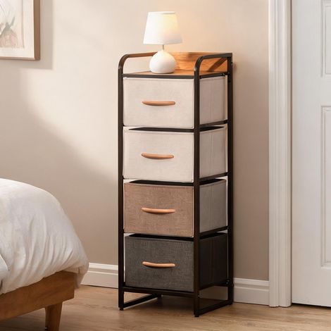 Armoire de rangement multicolore en polyester 31 x 29 x 99 cm (1/5)