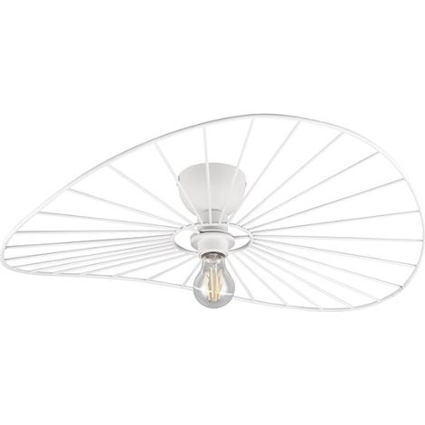 CHAPEAU PLAFONIERA METALLO BIANCO D.60CM1 LUCE ATTACO E27