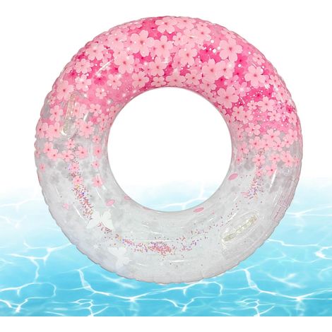 Bouées de Natation avec Poignée Paillettes Fleur Ergonomique Gonflables pour Piscine pour la Plage Le lac la rivière Parc Aquatique Vacances fête Voyage Accessoire Photo (1/5)