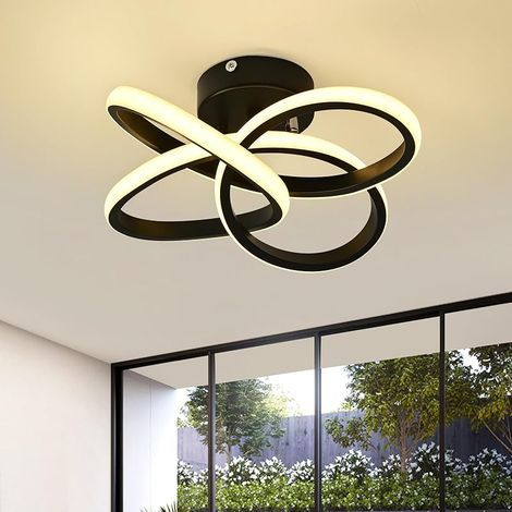Plafonnier LED,Moderne Lampe de plafond 36W 3900lm,Acrylique Luminaire Plafonnier,Lampe de Lustre pour Couloir Coucher Salle de Bains Cuisine Salon maison,porche extérieur,Blanc chaud 3000K,Dia 31cm (1/5)