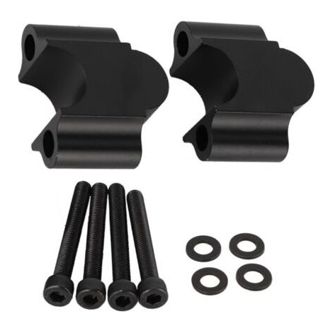 Élévateur de barre de main universel en alliage d'aluminium, pince montante de moto de 7/8 ''22mm (noir) (1/5)