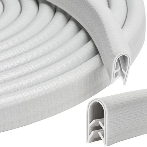Protection Bord Tole Joint Protection Porte Voiture(5M, Blanc, 2mm)  Protection Bord de Tole Serrage 1-2mm pour la Plupart des Voitures Traitement de la Tôle Construction Navale Artisanat Ménage (1/5)