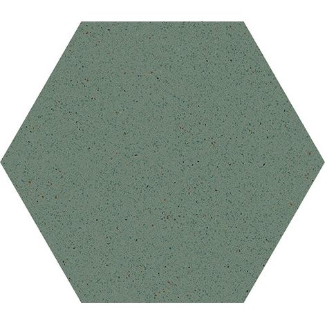 Aelle - Carrelage sol / mur hexagonal effet terrazzo grand format bleu vert 51,9x59,9 cm MICRA Hexagono Indigo - Vendu par boîte de 0,930 m² (1/3)