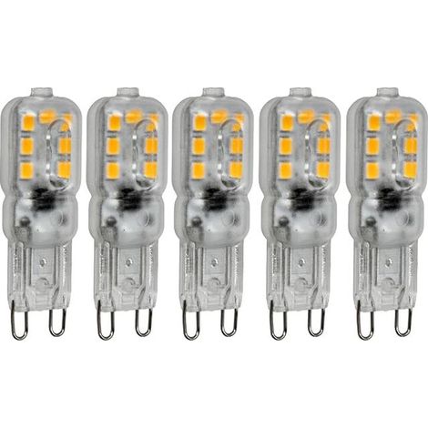 JANDEI - Pack of 5 Dimmable G9 LED Bulbs 2.5W 4000K, halogen bulbs for oven lights, ceiling lights, wall lights, cabinet lighting and so on (1/5)