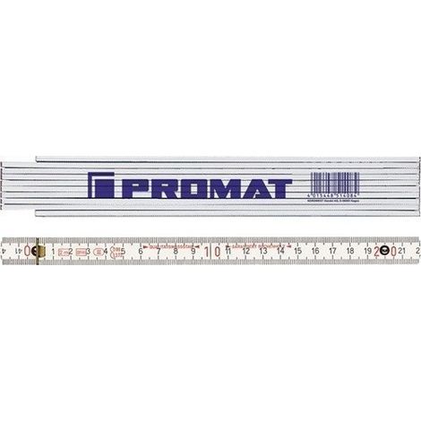 Metro plegable longitud 2 mm mm/cm ce iii haya blanco promat