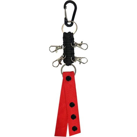 Porte-pompons en plastique, porte-pompons de pom-pom girl pour sacs à dos, accessoires de pom-pom girl, porte-pompons de pom-pom girl pour le sport, noir et rouge (1/5)