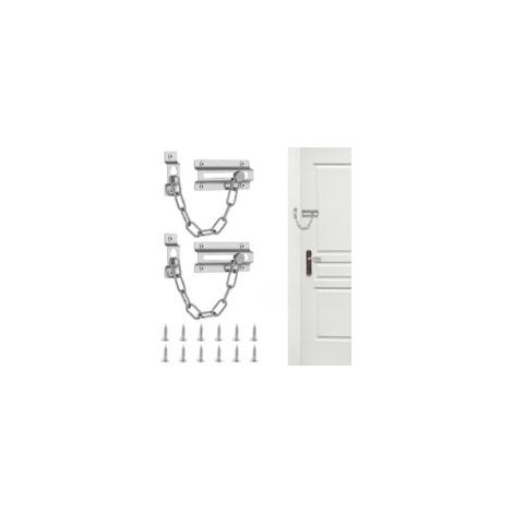 Lot de 2 Crochets de Porte de Grange, Crochet et Loquet à œillet, Verrou de grange coulissante, Crochet Cabine en Acier Inoxydable, Verrou de Porte Interieure Avec Vis de Montage (1/5)