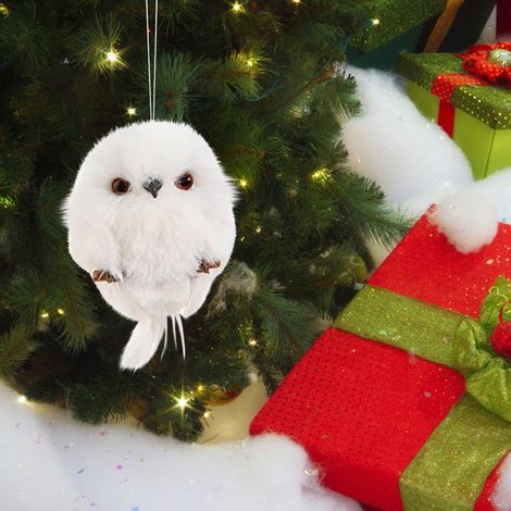 2er-Set niedliche Eulen-Anhänger als Weihnachtsgeschenk, ideal als Weihnachtsbaum-Dekoration für Zuhause und die Weihnachtsfeier. (1/5)