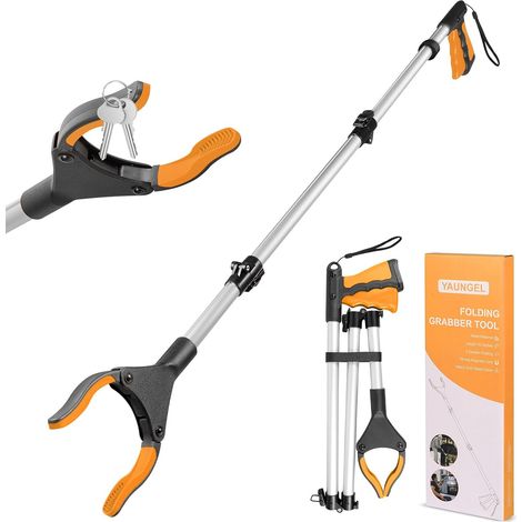 1 Pince de Préhension, 108CM, Tête Rotative 360°, Aluminium, Aimant Intégré, Pour Personne Agée (1/5)