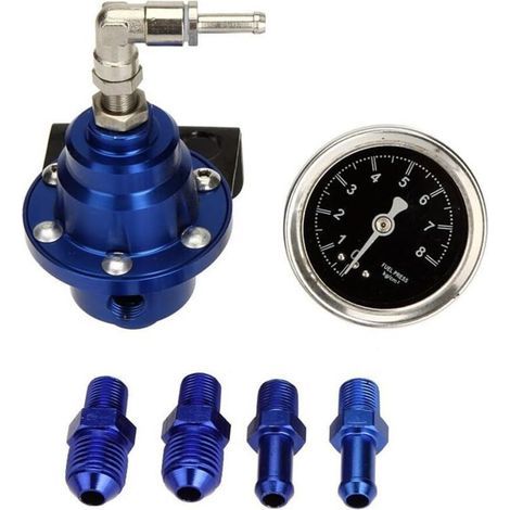 Régulateur de Pression de Carburant Réglable Haute Performance, Jauge de Pression Voiture, Bleu (1/5)