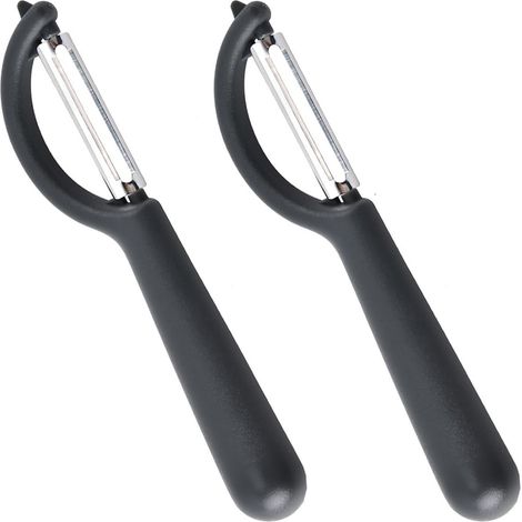 1 Éplucheur légumes, acier inoxydable, manche ergonomique antidérapant, crochet suspension, cuisine camping (1/5)