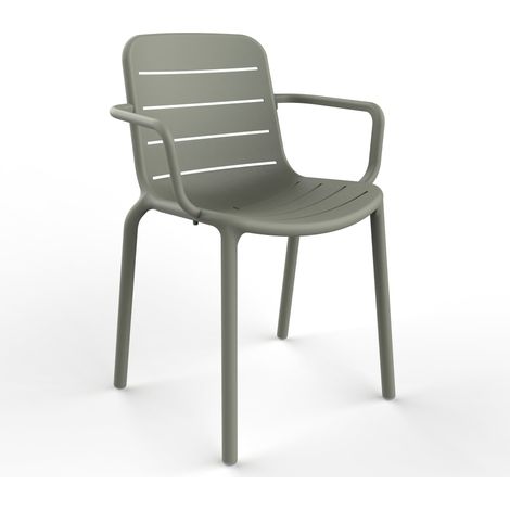 Fauteuil Gina Resol plastique vert - Lot de 4 (1/5)