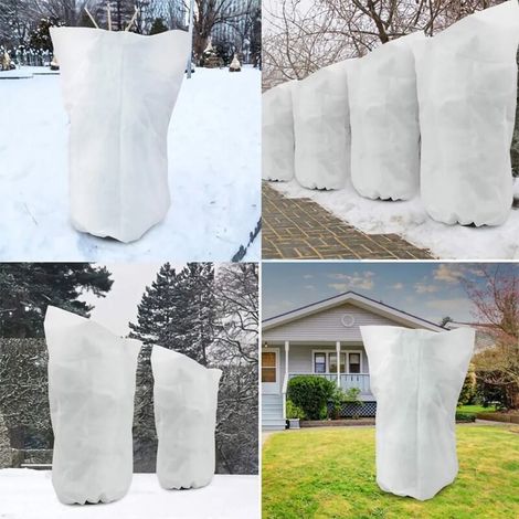 80x100cm Patio hiver gel couvert protection des arbres chaud cordon de serrage large application protection des plantes couvert sac non tissé (1/5)