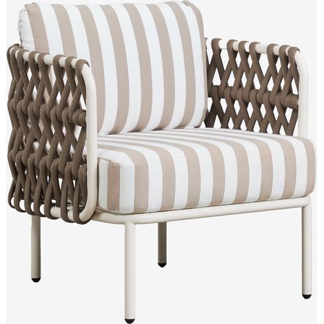 Sillón de jardín en aluminio y cuerda trenzada Tevary SKLUM       