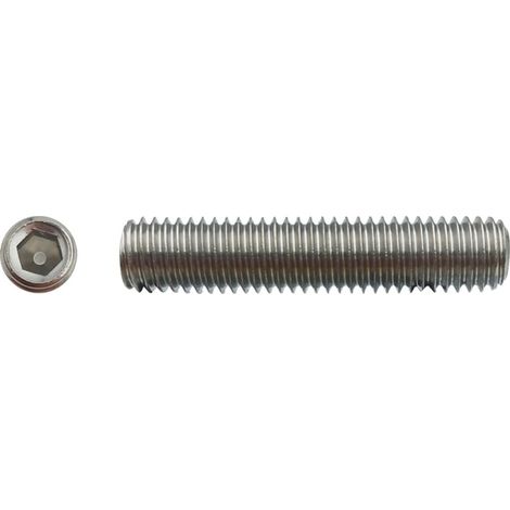 Vis sans tête à bout plat six pans creux (STHC) Inox A2 - 2 x 4 mm - BIVI