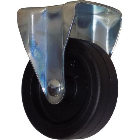 Ruota AVO 220H 50x18 rivestimento in gomma nucleo plastica con supporto fisso (1/2)