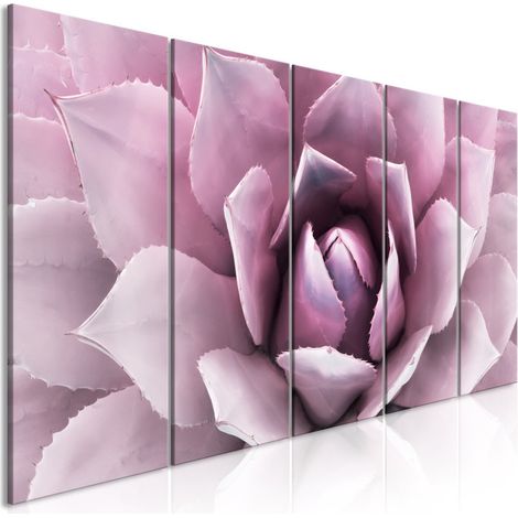 Tableau Imprimé 5 Panneaux "Agave Narrow Pink" 90 x 225 cm (1/2)