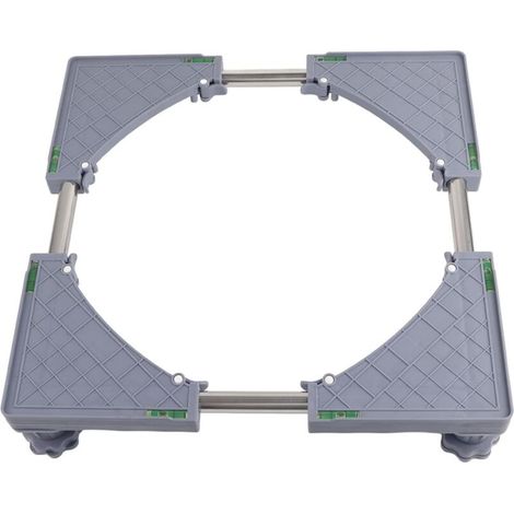 Soporte multifuncional para lavadora, soporte de suelo de cuatro patas, soporte móvil ajustable con 4 patas rectangulares para frigorífico, lavadora y secadora.
