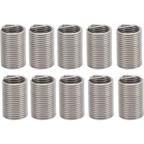 Lot de 10 Douilles Filetées en Acier M18 x 22,5D, Manchon de Protection pour Réparation de Filetage, Accessoires de Quincaillerie (1/5)