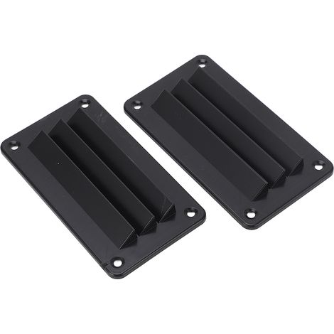 2pcs RV Air Venver Louteur professionnel de salle de bain Professionnel Bureau de salle de bain Ventilation de sortie de la calandre pour le yacht de bateau à la maison noire (1/5)